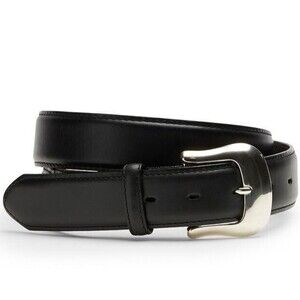 Tony Lama Men's Big & Tall Size 56 Black Longhorn & Billet Western Belt 0203L